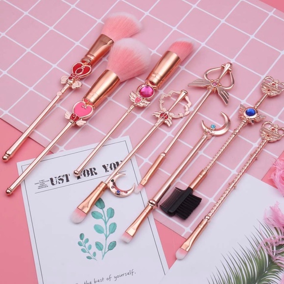 Sailor Moon Makeup Brush 8pcs Set With Pouch new - Picture 3 of 5